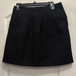 LOFT Black Sparkle Mini Skirt
